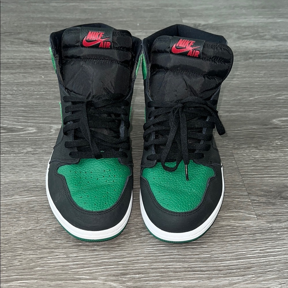Nike Air Black and Green High-Top Sneakers